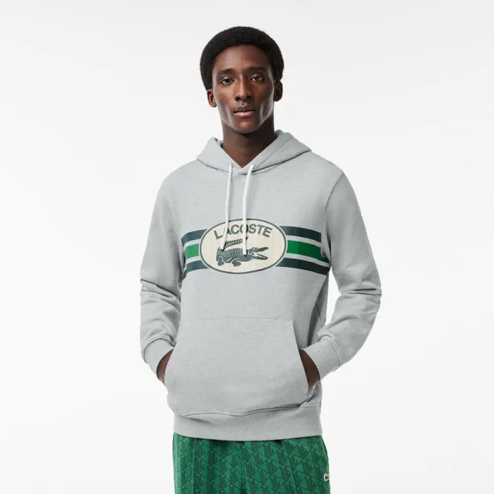 Sweaters and Sweatshirts Men Lacoste Men039s Loose Fit Monogram Hoodie Grey Chine Cca Sweaters and Sweatshirts Men Lacoste Men039s Loose Fit Monogram Hoodie Grey Chine Cca