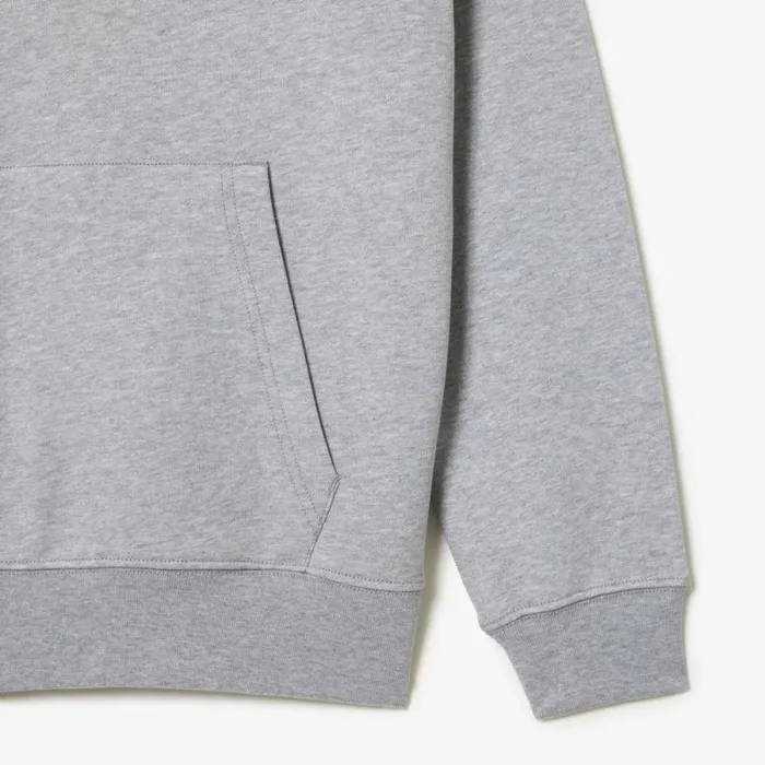 Sweaters and Sweatshirts Men Lacoste Men039s Loose Fit Monogram Hoodie Grey Chine Cca