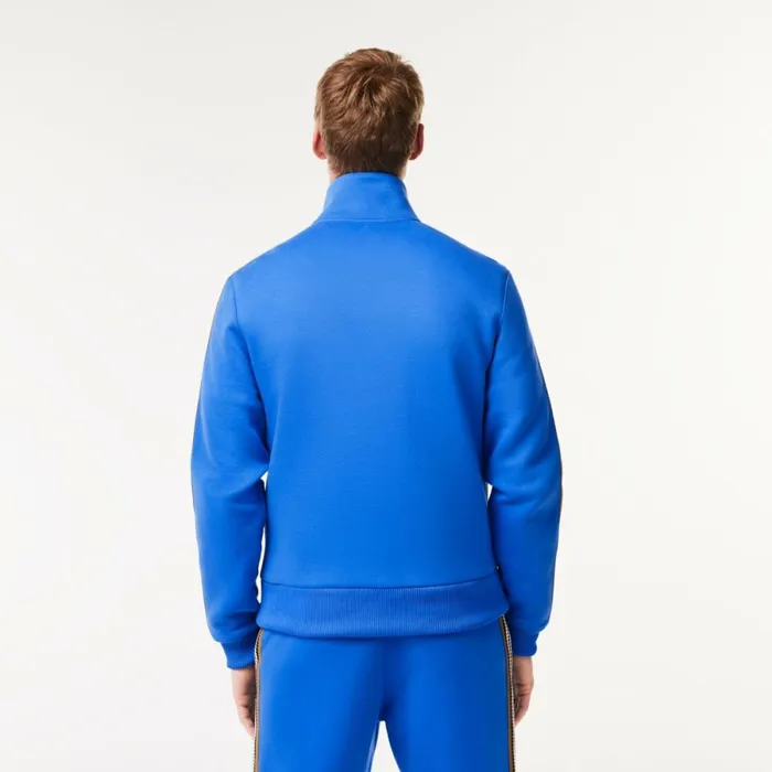 Sweaters and Sweatshirts Men Lacoste Men039s Made In France ZipUp Colorblock Sweatshirt Blue Siy