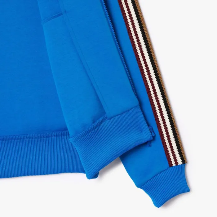 Sweaters and Sweatshirts Men Lacoste Men039s Made In France ZipUp Colorblock Sweatshirt Blue Siy