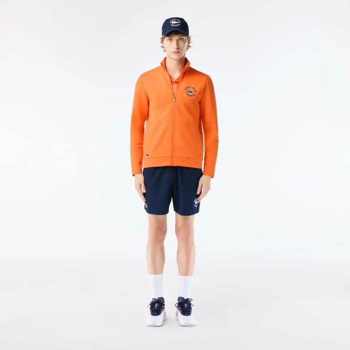 Sweaters and Sweatshirts Men Lacoste Men039s Miami Open Edition Tennis Sweatshirt Orange 5qp