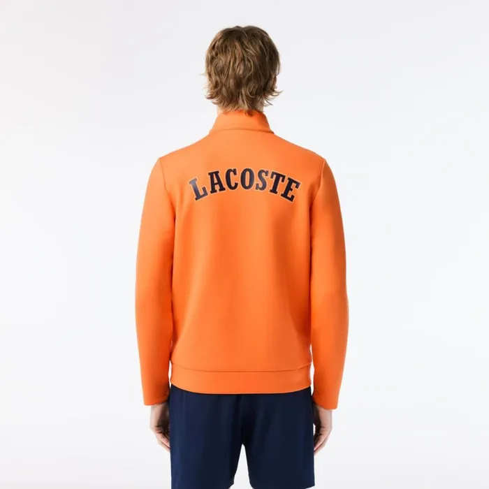 Sweaters and Sweatshirts Men Lacoste Men039s Miami Open Edition Tennis Sweatshirt Orange 5qp
