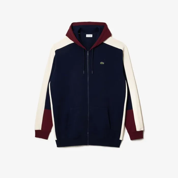 Sweaters and Sweatshirts Men Lacoste Men039s Tall Fit ZipUp Hoodie Navy Blue Bordeaux White Pig Sweaters and Sweatshirts Men Lacoste Men039s Tall Fit ZipUp Hoodie Navy Blue Bordeaux White Pig