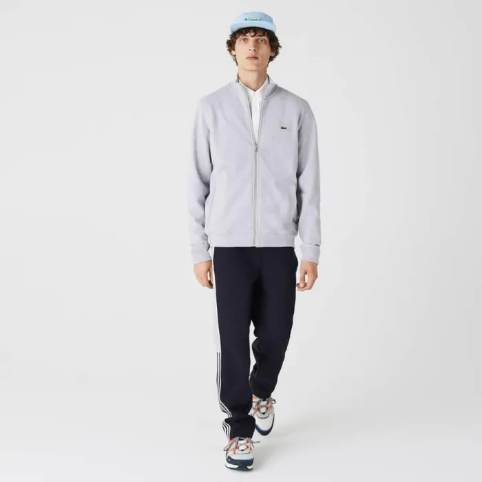 Sweaters and Sweatshirts Men Lacoste Men039s ZipUp Piqu Fleece Jacket Grey Chine Cca Sweaters and Sweatshirts Men Lacoste Men039s ZipUp Piqu Fleece Jacket Grey Chine Cca