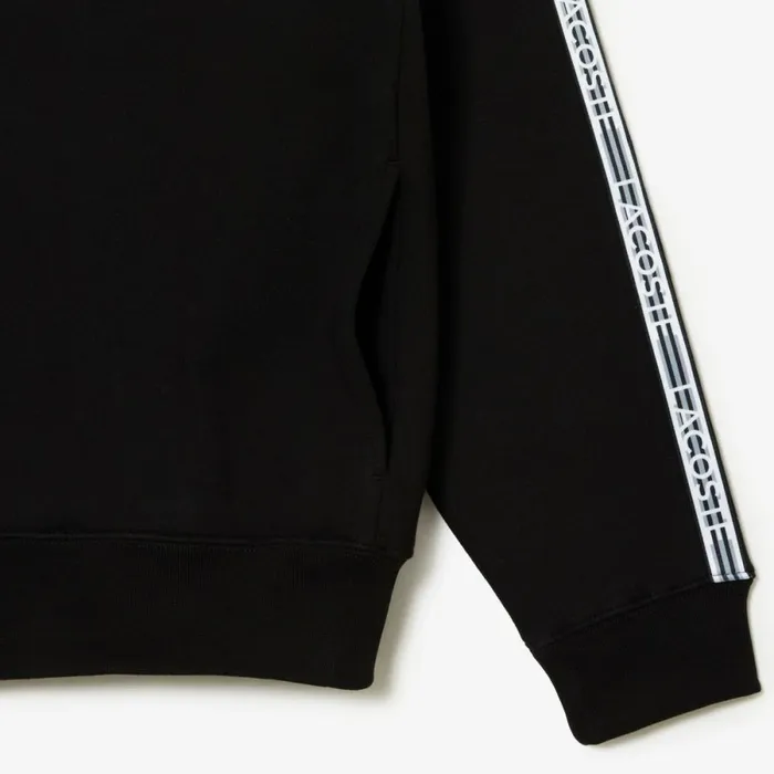 Sweaters and Sweatshirts Men Lacoste Mens Lacoste Classic Fit Colorblock Zipped Jogger Sweatshirt Black White 258