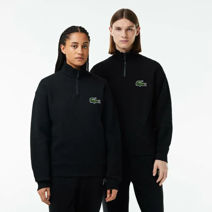 Sweaters and Sweatshirts Men Lacoste Unisex Organic Cotton QuarterZip Sweatshirt Black 031