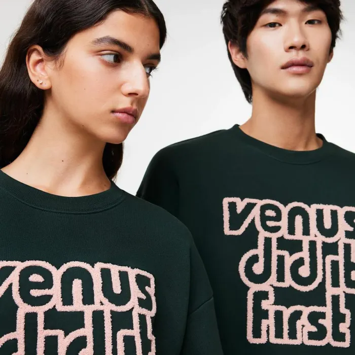 Sweaters and Sweatshirts MenWomen Lacoste Lacoste X EleVen By Venus Oversized Fleece Sweatshirt Dark Green Hce