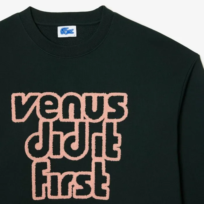 Sweaters and Sweatshirts MenWomen Lacoste Lacoste X EleVen By Venus Oversized Fleece Sweatshirt Dark Green Hce