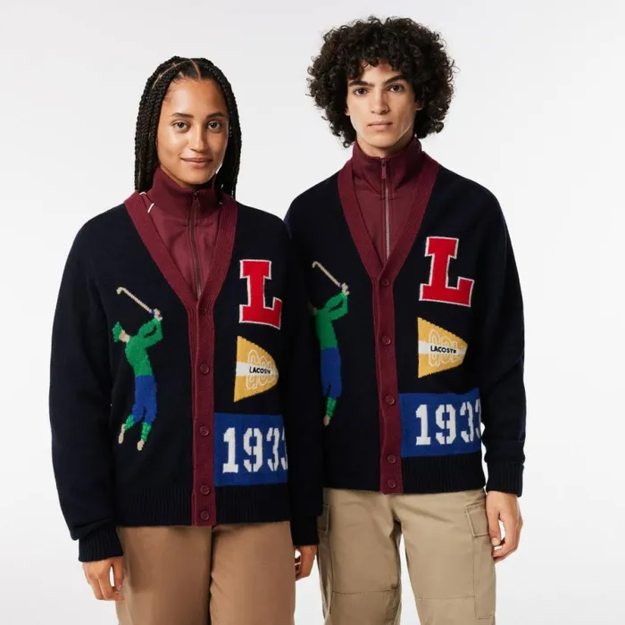 Sweaters and Sweatshirts MenWomen Lacoste Unisex Golfer Motif Cardigan Navy Blue White Qrn Sweaters and Sweatshirts MenWomen Lacoste Unisex Golfer Motif Cardigan Navy Blue White Qrn
