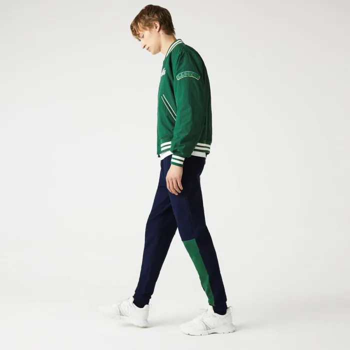 Sweatpants and Trousers Men Lacoste Men039s Colorblock Cotton Fleece Sweatpants Navy Blue Green Red 4xn