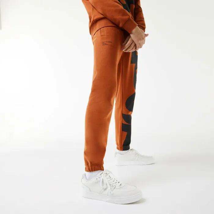 Sweatpants and Trousers Men Lacoste Men039s Contrast Lettering Cotton Sweatpants Brown 3pb