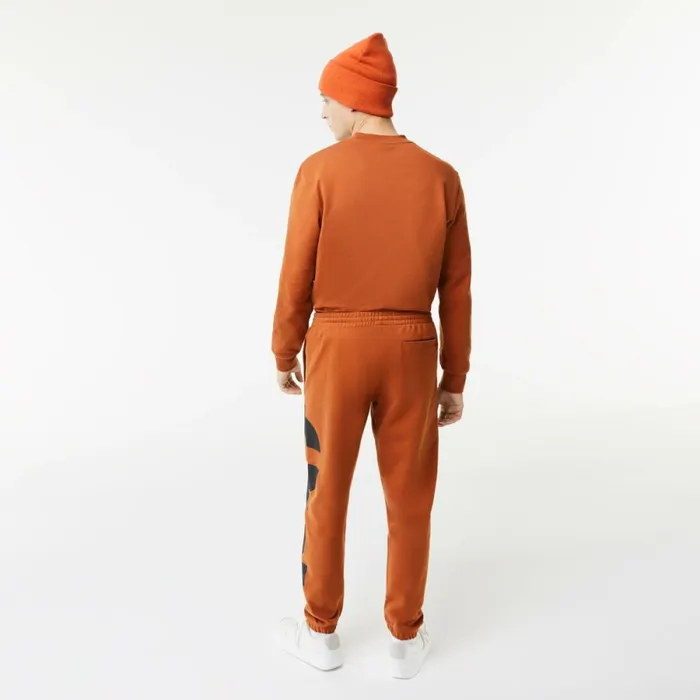 Sweatpants and Trousers Men Lacoste Men039s Contrast Lettering Cotton Sweatpants Brown 3pb