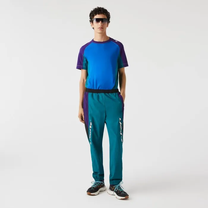 Sweatpants and Trousers Men Lacoste Men039s Heritage Regular Fit ColorBlock Joggers Green Purple Black N10 Sweatpants and Trousers Men Lacoste Men039s Heritage Regular Fit ColorBlock Joggers Green Purple Black N10