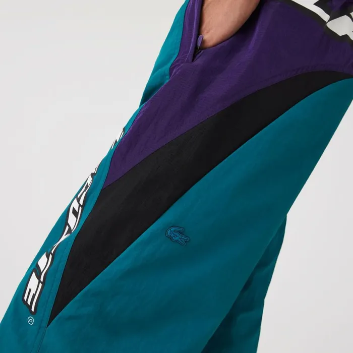 Sweatpants and Trousers Men Lacoste Men039s Heritage Regular Fit ColorBlock Joggers Green Purple Black N10