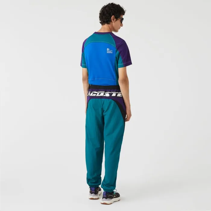 Sweatpants and Trousers Men Lacoste Men039s Heritage Regular Fit ColorBlock Joggers Green Purple Black N10