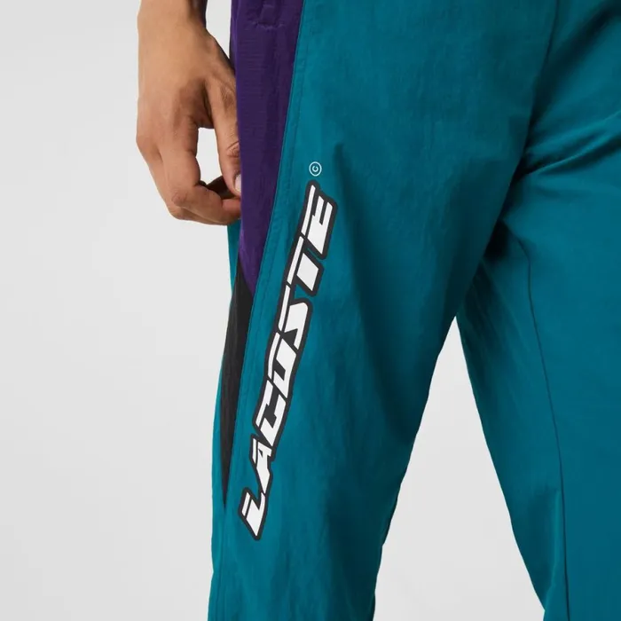Sweatpants and Trousers Men Lacoste Men039s Heritage Regular Fit ColorBlock Joggers Green Purple Black N10