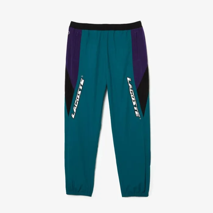 Sweatpants and Trousers Men Lacoste Men039s Heritage Regular Fit ColorBlock Joggers Green Purple Black N10