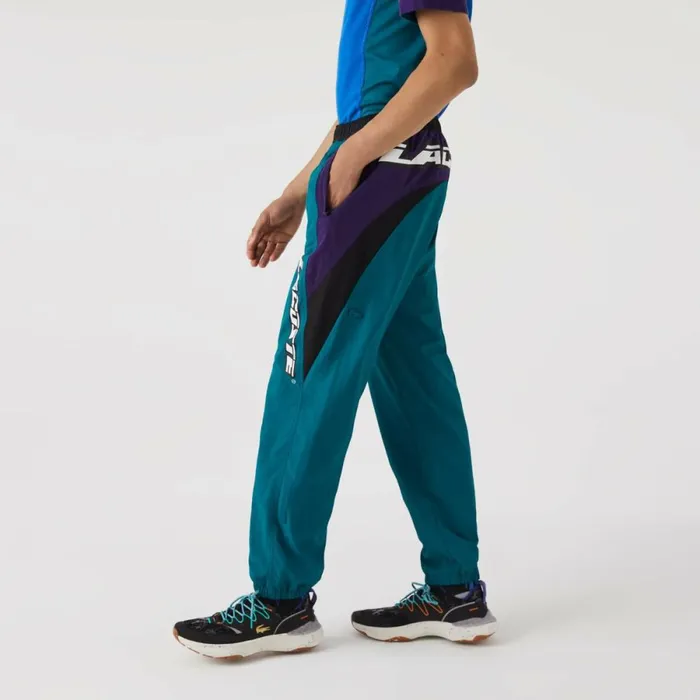 Sweatpants and Trousers Men Lacoste Men039s Heritage Regular Fit ColorBlock Joggers Green Purple Black N10