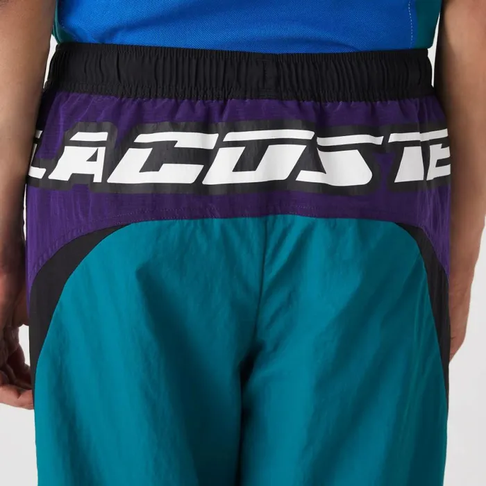 Sweatpants and Trousers Men Lacoste Men039s Heritage Regular Fit ColorBlock Joggers Green Purple Black N10