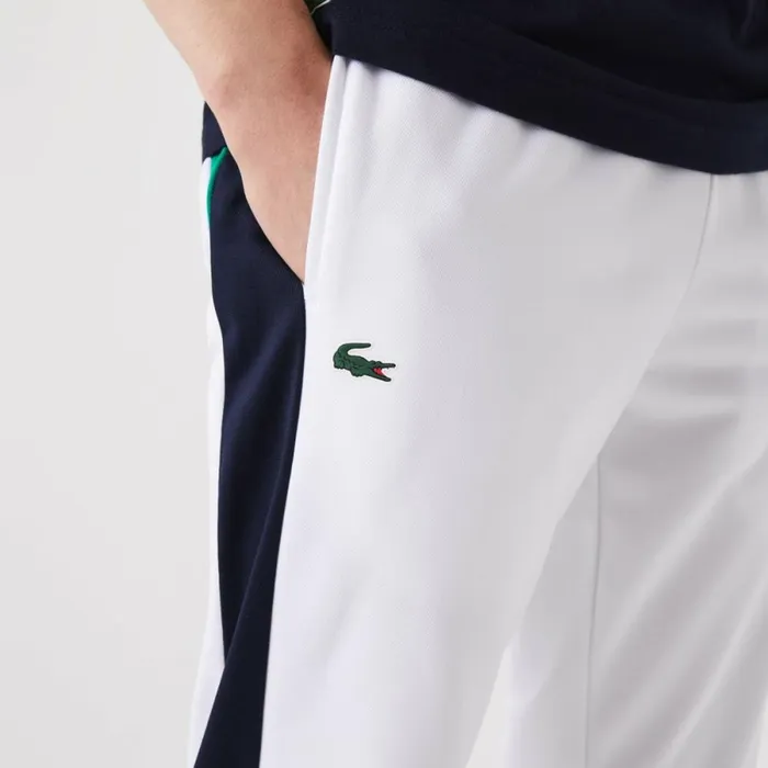 Sweatpants and Trousers Men Lacoste Men039s SPORT AbrasionResistant Tennis Joggers White Navy Blue Green 9gg