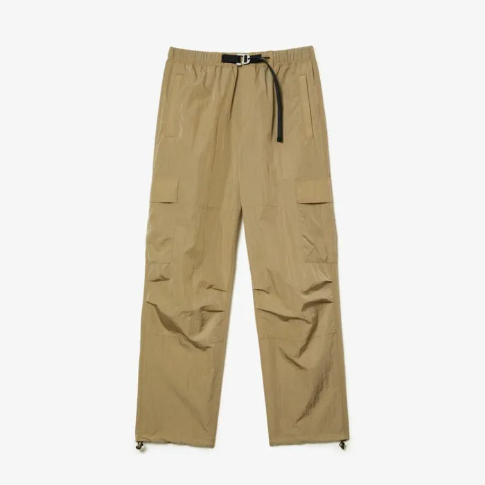 Sweatpants and Trousers Men Lacoste Mens Relaxed Fit WaterRepellent Pants Beige Cb8