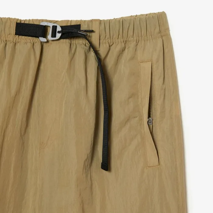 Sweatpants and Trousers Men Lacoste Mens Relaxed Fit WaterRepellent Pants Beige Cb8