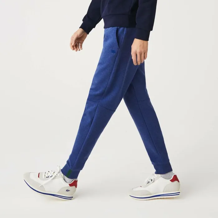 Sweatpants and Trousers Men Lacoste Mens Slim Fit Heathered Cotton Blend Sweatpants Blue Chine Hjd