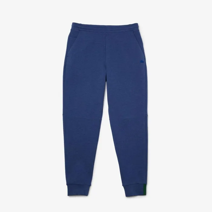 Sweatpants and Trousers Men Lacoste Mens Slim Fit Heathered Cotton Blend Sweatpants Blue Chine Hjd