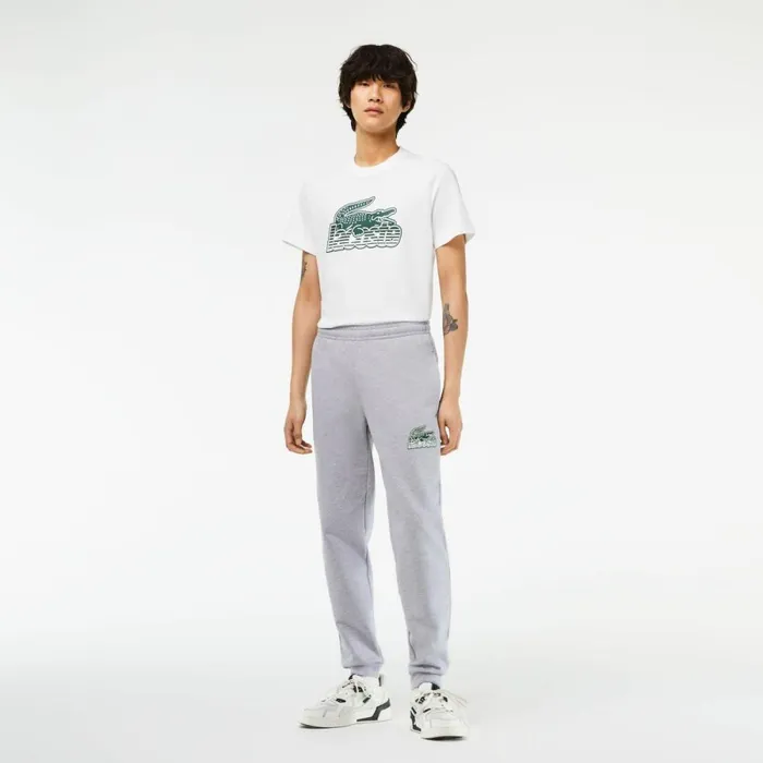 Sweatpants and Trousers Men Lacoste Mens Unbrushed Fleece Sweatpants Grey Chine Cca Sweatpants and Trousers Men Lacoste Mens Unbrushed Fleece Sweatpants Grey Chine Cca