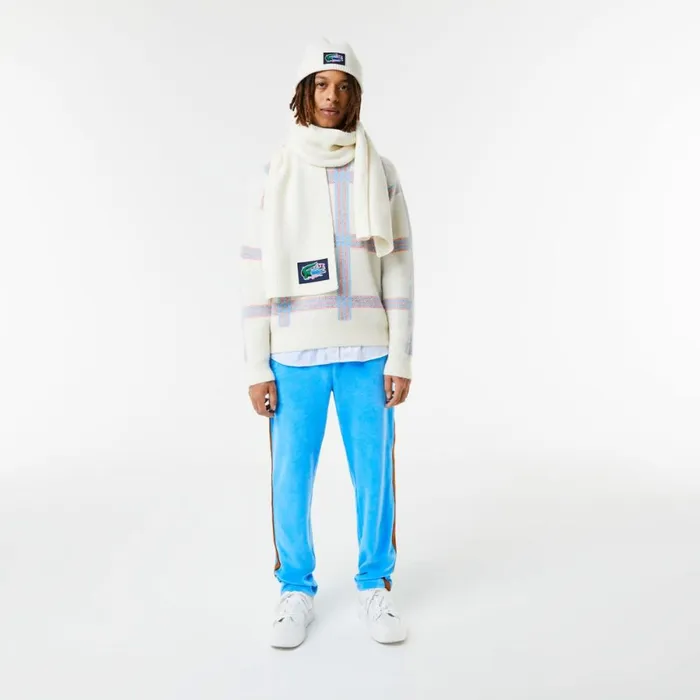 Sweatpants and Trousers MenWomen Lacoste Unisex Contrast Side Bands Sweatpants Blue 4xa