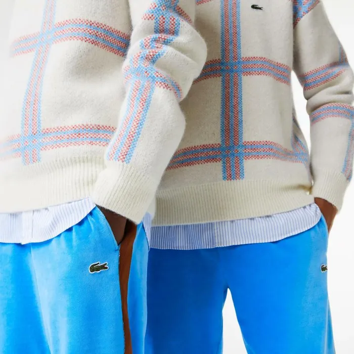Sweatpants and Trousers MenWomen Lacoste Unisex Contrast Side Bands Sweatpants Blue 4xa