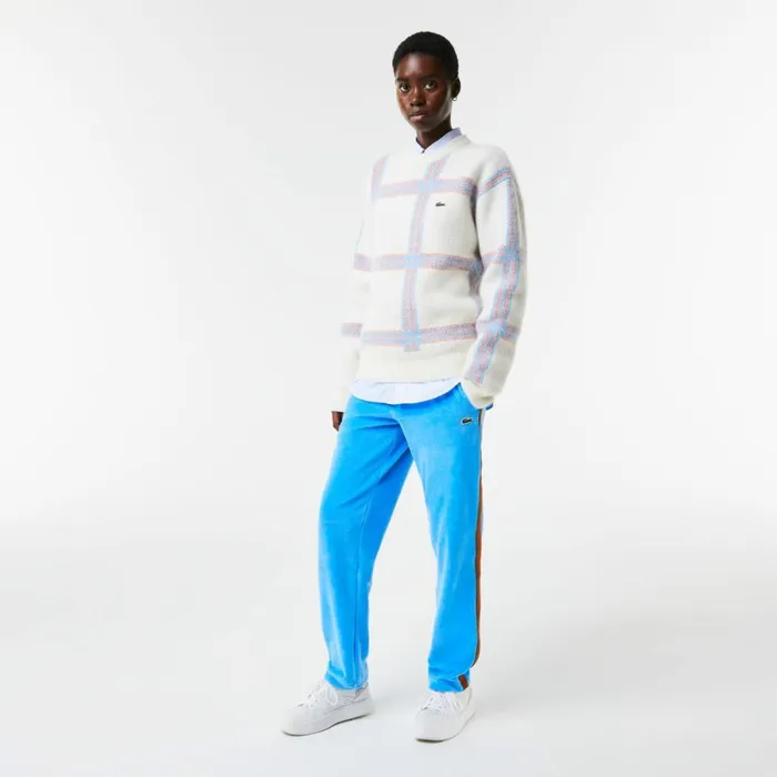 Sweatpants and Trousers MenWomen Lacoste Unisex Contrast Side Bands Sweatpants Blue 4xa