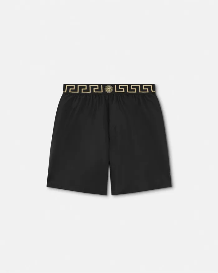Swimwear Men Versace Greca Border Boardshorts Black
