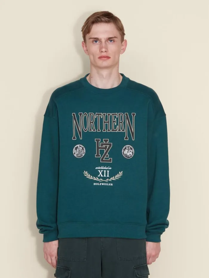 Tshirts and Sweats Men Holzweiler Atomic Northern Crew Dk Green