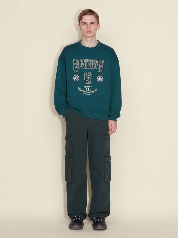 Tshirts and Sweats Men Holzweiler Atomic Northern Crew Dk Green