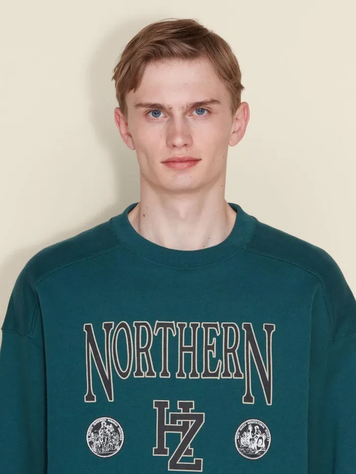 Tshirts and Sweats Men Holzweiler Atomic Northern Crew Dk Green