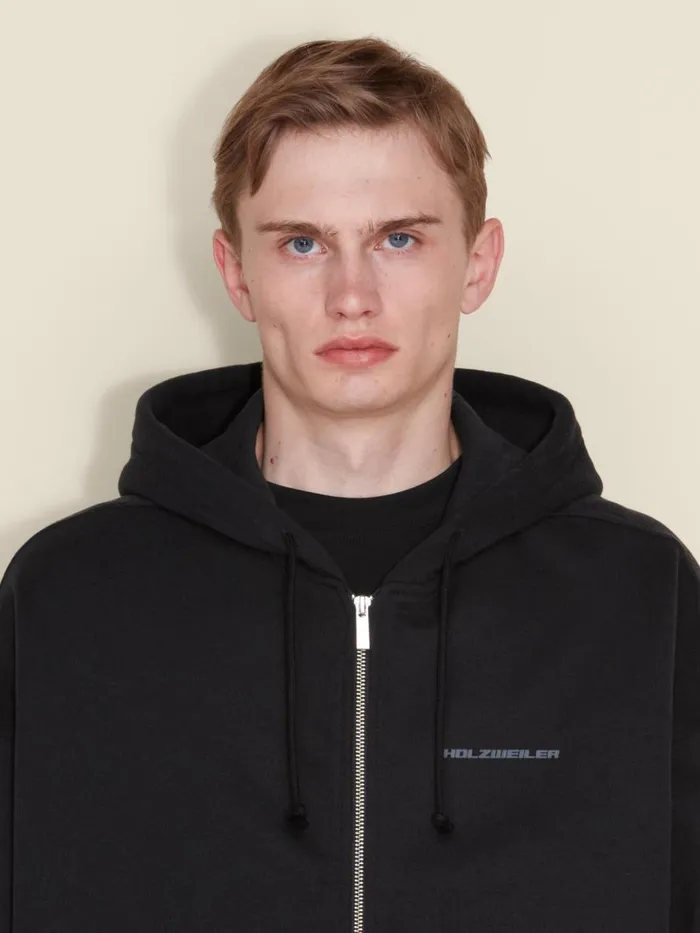 Tshirts and Sweats Men Holzweiler M Ceremony Zip Hoodie Black