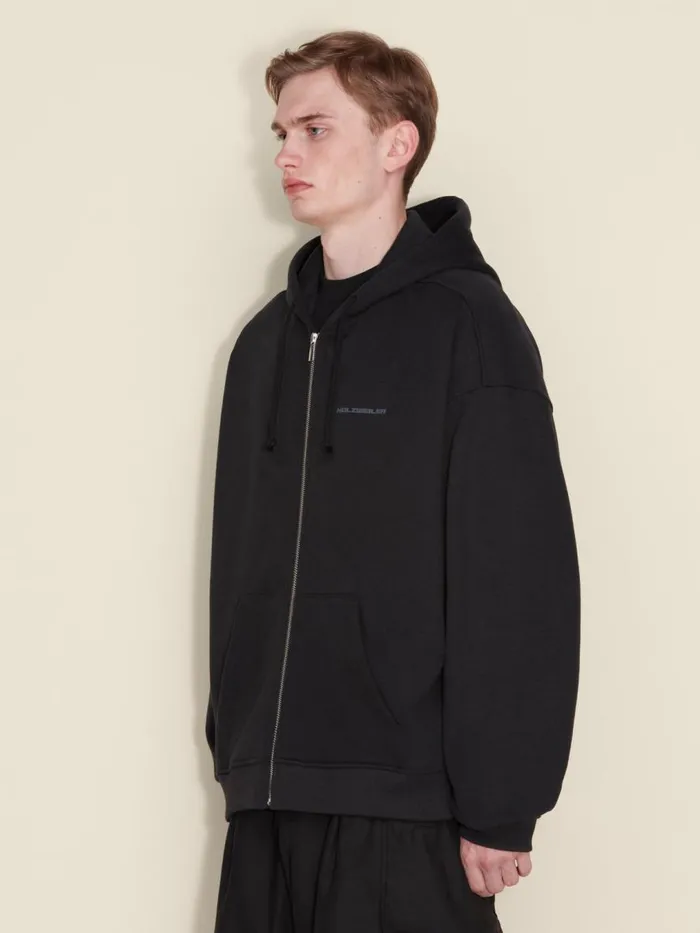 Tshirts and Sweats Men Holzweiler M Ceremony Zip Hoodie Black