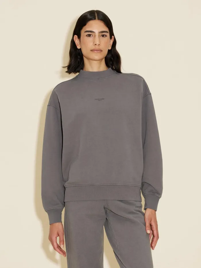 Tshirts and Sweats Women Holzweiler W Mezzanine Oslo Crew Grey