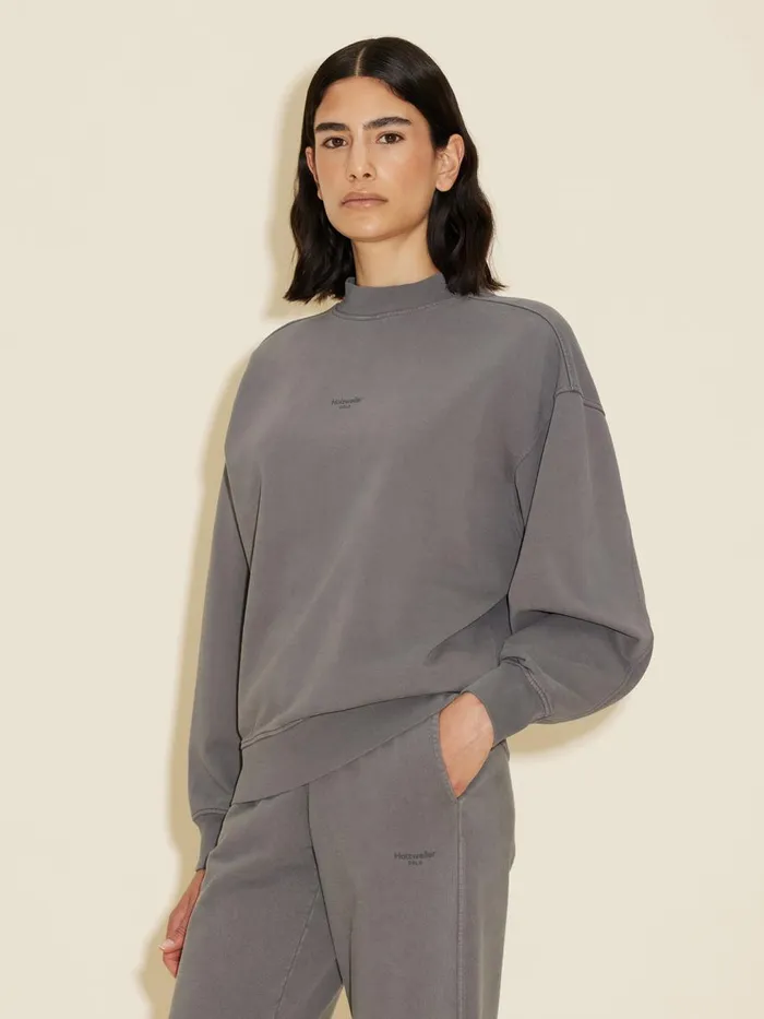 Tshirts and Sweats Women Holzweiler W Mezzanine Oslo Crew Grey
