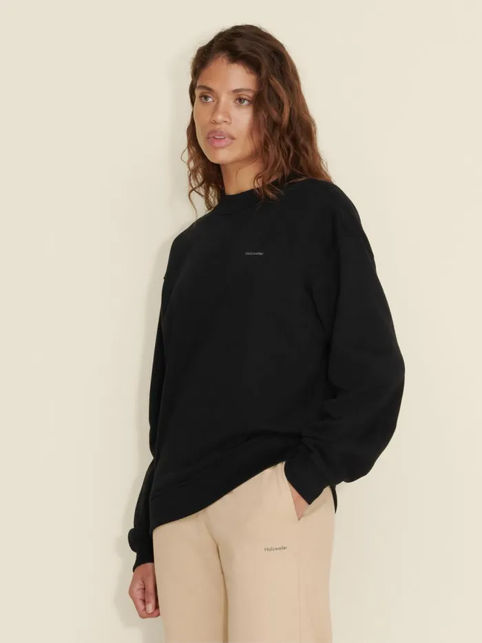 Tshirts and Sweats Women Holzweiler W Relaxed Crew Black