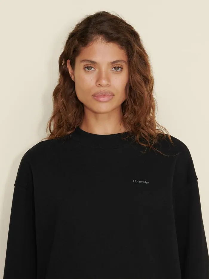 Tshirts and Sweats Women Holzweiler W Relaxed Crew Black