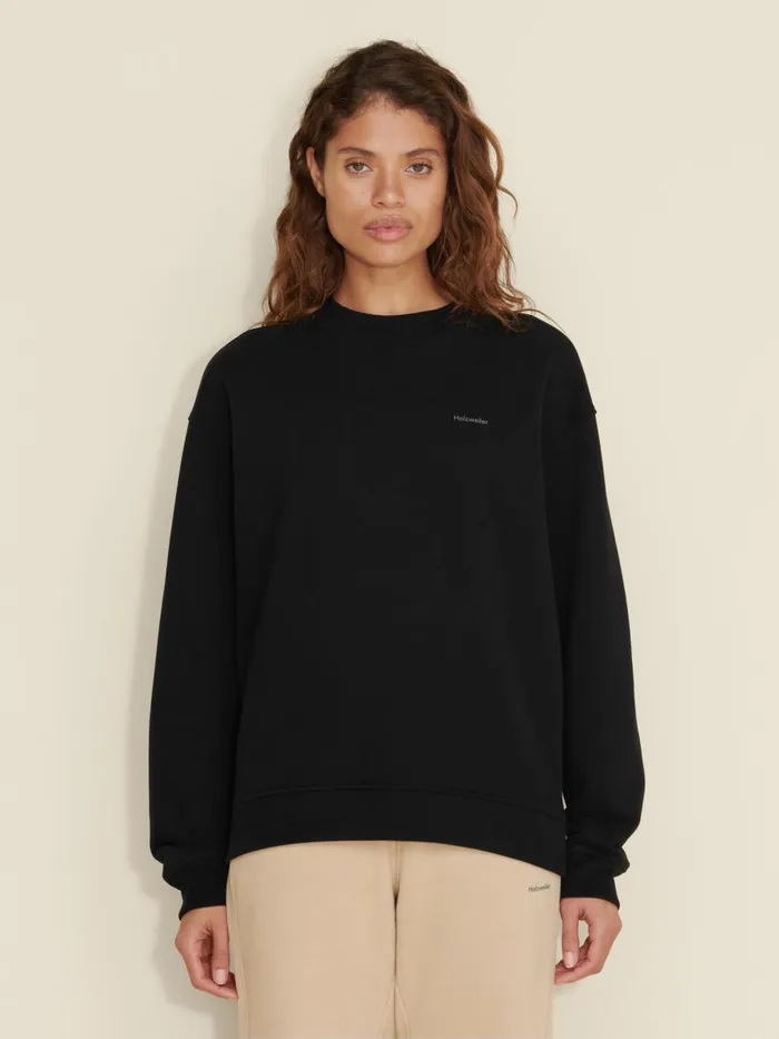 Tshirts and Sweats Women Holzweiler W Relaxed Crew Black