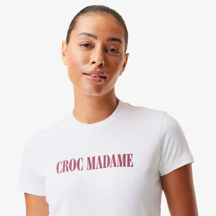 TShirts and Tops Women Lacoste Women039s Lacoste X Bandier Jersey TShirt White Bordeaux Mbi TShirts and Tops Women Lacoste Women039s Lacoste X Bandier Jersey TShirt White Bordeaux Mbi