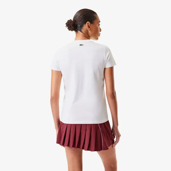 TShirts and Tops Women Lacoste Women039s Lacoste X Bandier Jersey TShirt White Bordeaux Mbi TShirts and Tops Women Lacoste Women039s Lacoste X Bandier Jersey TShirt White Bordeaux Mbi