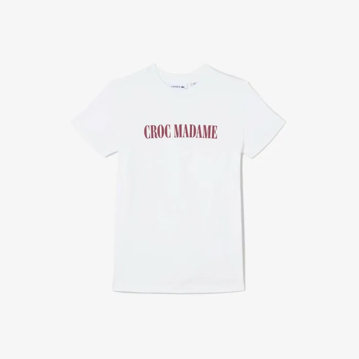 TShirts and Tops Women Lacoste Women039s Lacoste X Bandier Jersey TShirt White Bordeaux Mbi TShirts and Tops Women Lacoste Women039s Lacoste X Bandier Jersey TShirt White Bordeaux Mbi