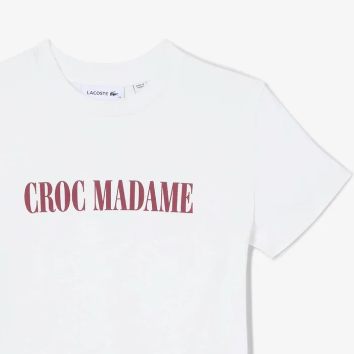 TShirts and Tops Women Lacoste Women039s Lacoste X Bandier Jersey TShirt White Bordeaux Mbi TShirts and Tops Women Lacoste Women039s Lacoste X Bandier Jersey TShirt White Bordeaux Mbi