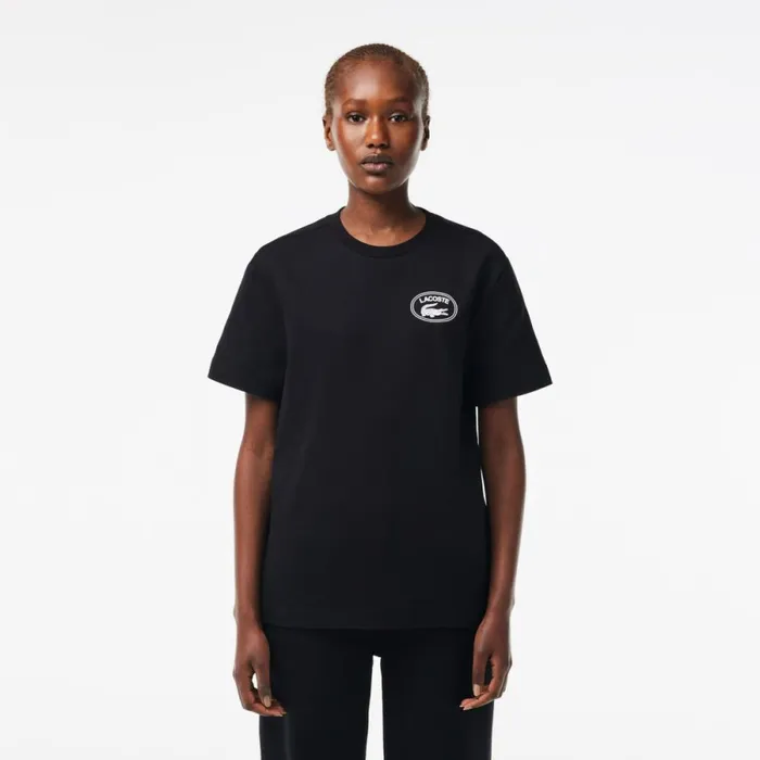 TShirts and Tops Women Lacoste Women039s Regular Fit Signature Print TShirt Black 031 TShirts and Tops Women Lacoste Women039s Regular Fit Signature Print TShirt Black 031