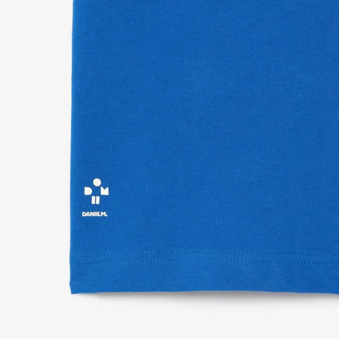 TShirts Men Lacoste Men039s Lacoste Sport X Daniil Medvedev UltraDry Tennis TShirt Blue White Iqu