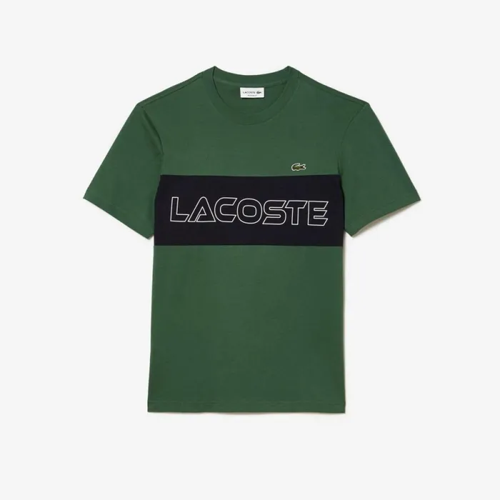 TShirts Men Lacoste Men039s Regular Fit Printed Colorblock TShirt Dark Green Navy Blue Kzi TShirts Men Lacoste Men039s Regular Fit Printed Colorblock TShirt Dark Green Navy Blue Kzi